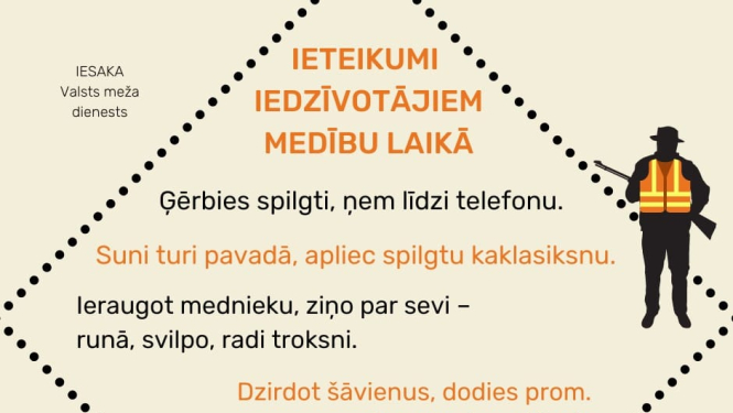 Ieteikumi iedzīvotājiem medību laikā