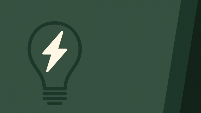 Tumši zaļš baneris ar spuldzīti