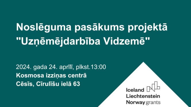 Zaļš baneris ar logo un QR kodu