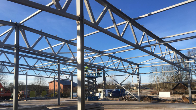 Turpinās Ražošanas teritorijas būvniecības darbi Kārķos