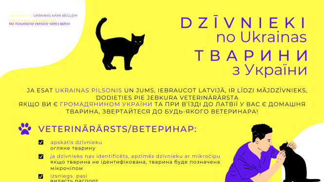 Informācija par ieceļošanu ar mājdzīvnieku no Ukrainas (LV/UA)