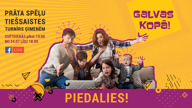 Prāta spēļu turnīrs ģimenēm: “Galvas kopā!”