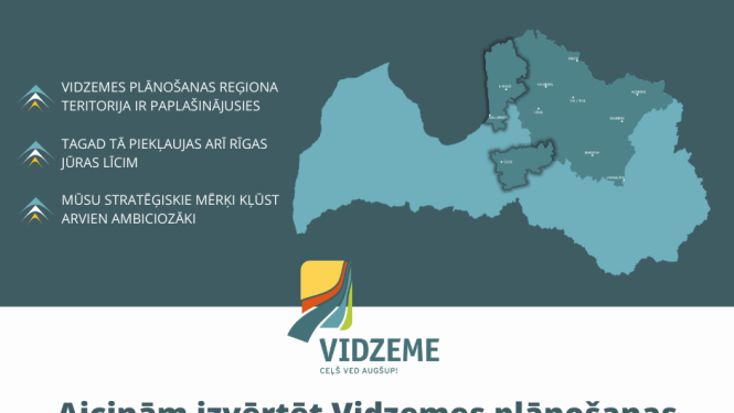 Vidzemes piejūras ainavu telpa, Rail Baltica un Rīgas metropoles areāla zonas – būtiskākie Vidzemes ilgtspējīgas attīstības stratēģijas papildinājumi; publiskā apspriešana līdz 3. decembrim