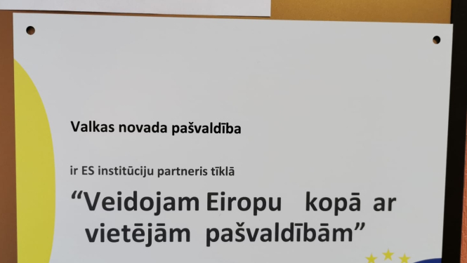 Valkas novada pašvaldība ir Eiropas Savienības institūciju partneris tīklā “Veidojam Eiropu kopā ar vietējām pašvaldībām”