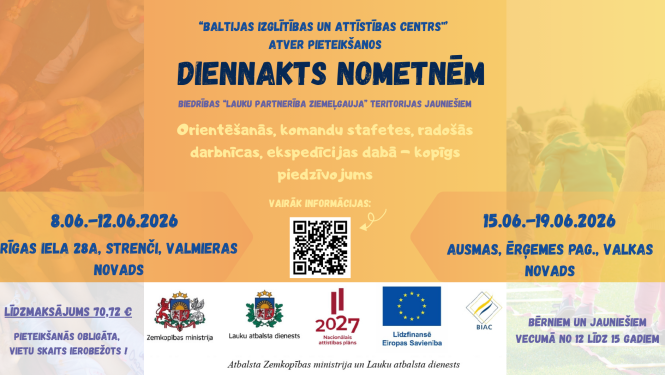 Diennakts nometne bērniem