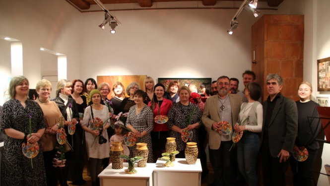 alkas novada mākslinieku darbu izstādes "Saskarsme" atklāšana Valkas novadpētniecības muzejā. 2025.g