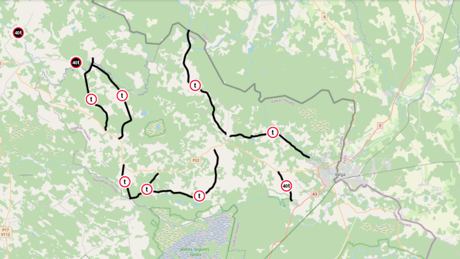 Karte ar masas ierobežojumiem