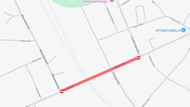 Karte ar ierobežoto ceļa posmu