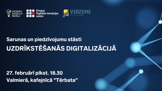 Zils baneris ar tekstu