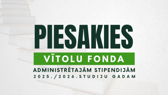 Zaļs teksts uz balta fona "PIESAKIES"