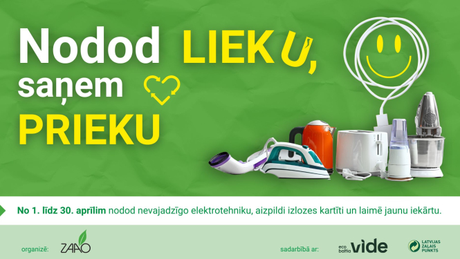 Sadzīves lietas uz zaļa fona