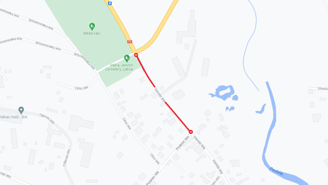 Attēls ar Valkas pilsētas karti