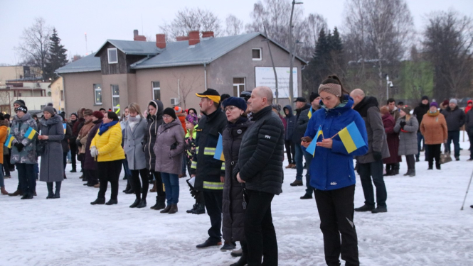 Dvīņu pilsētas Valkas/Valgas iedzīvotāji izsaka atbalstu un solidaritāti Ukrainai