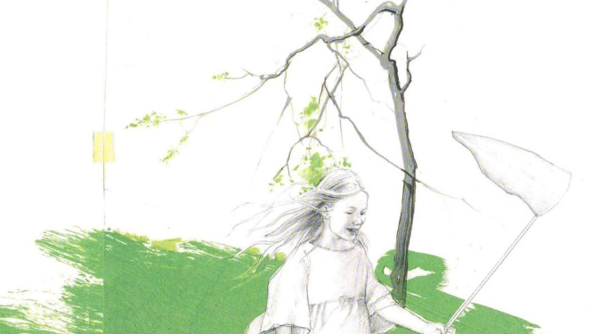 Valkas bibliotēkā apskatāma ilustrāciju izstāde grāmatai “Uzzīmē baltu lietu”