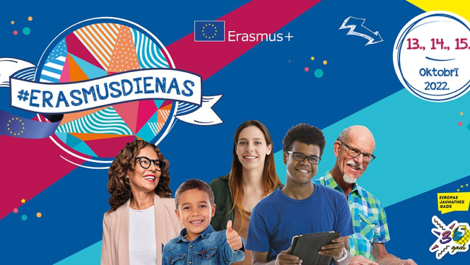 No 13. līdz 15. oktobrim Latvijā un citviet pasaulē notiks “Erasmus dienas 2022”
