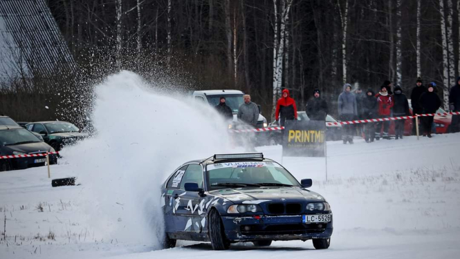 Gatis Ģērmanis neapturams Vidzemes Ziemas Autosprinta Kausā