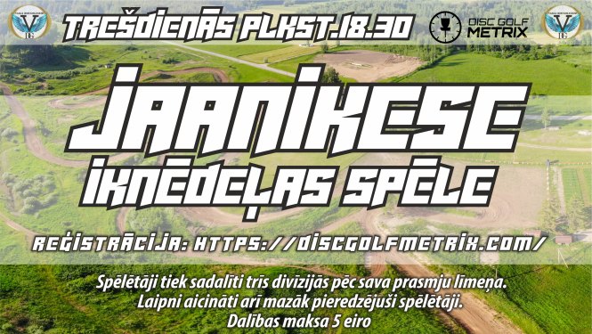 Interesenti aicināti piedalīties diskgolfa iknedēļas spēlēs Jānikeses motokompleksā