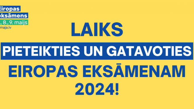 Dzeltens baneris ar ziliem burtiem