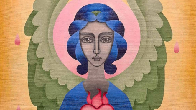 Eņģelis ar spārniem un sirdi