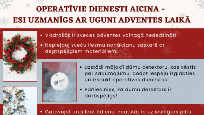 Informatīvs attēls ar tekstu un fotogrāfijām