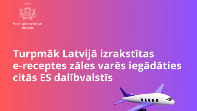 Baneris ar virsrakstu un lidmašīnu