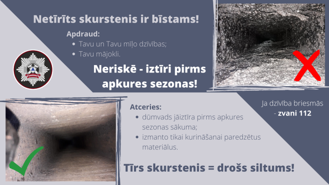 VUGD: no sodrējiem tīrs skurstenis ir pamats drošai apkures sezonai!