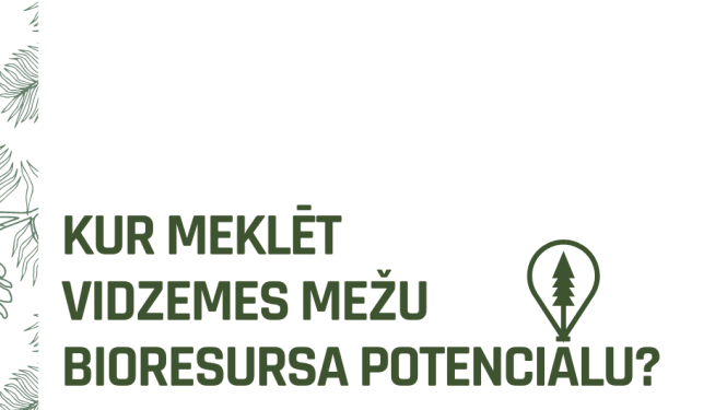 Uzraksts "Kur meklēt Vidzemes mežu bioresursu poteniālu"