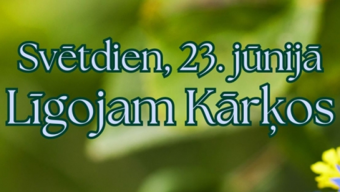 Zaļa afiša ar puķēm