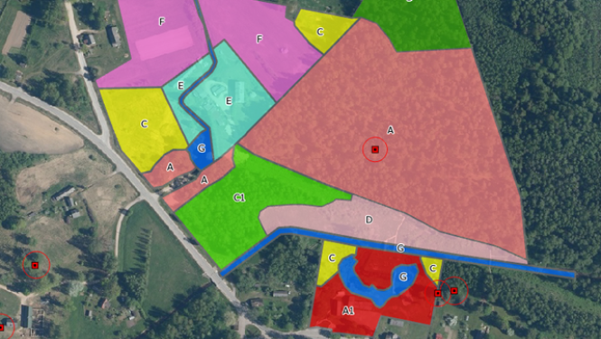 Lustiņdruvas mežaparka zonējuma karte