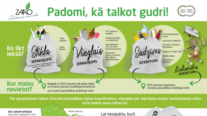 Attēls ar padomiem, kā talkot gudri