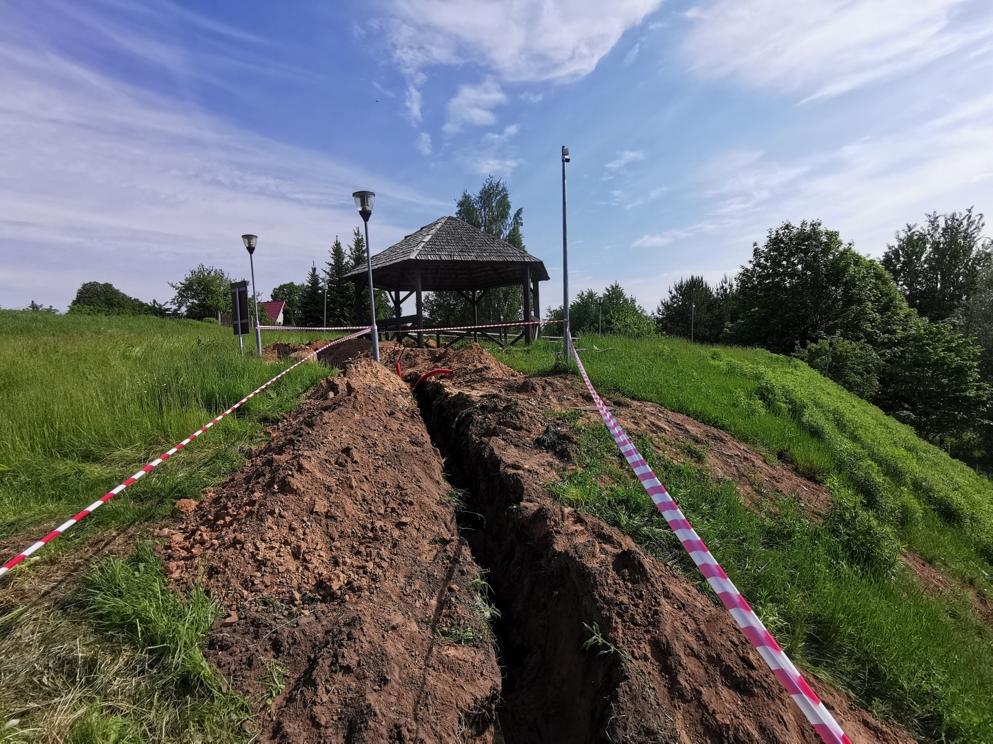 Būvniecības darbi Valgas-Valkas dvīņu pilsētu kopējās atpūtas zonā (T.Simtiņš)