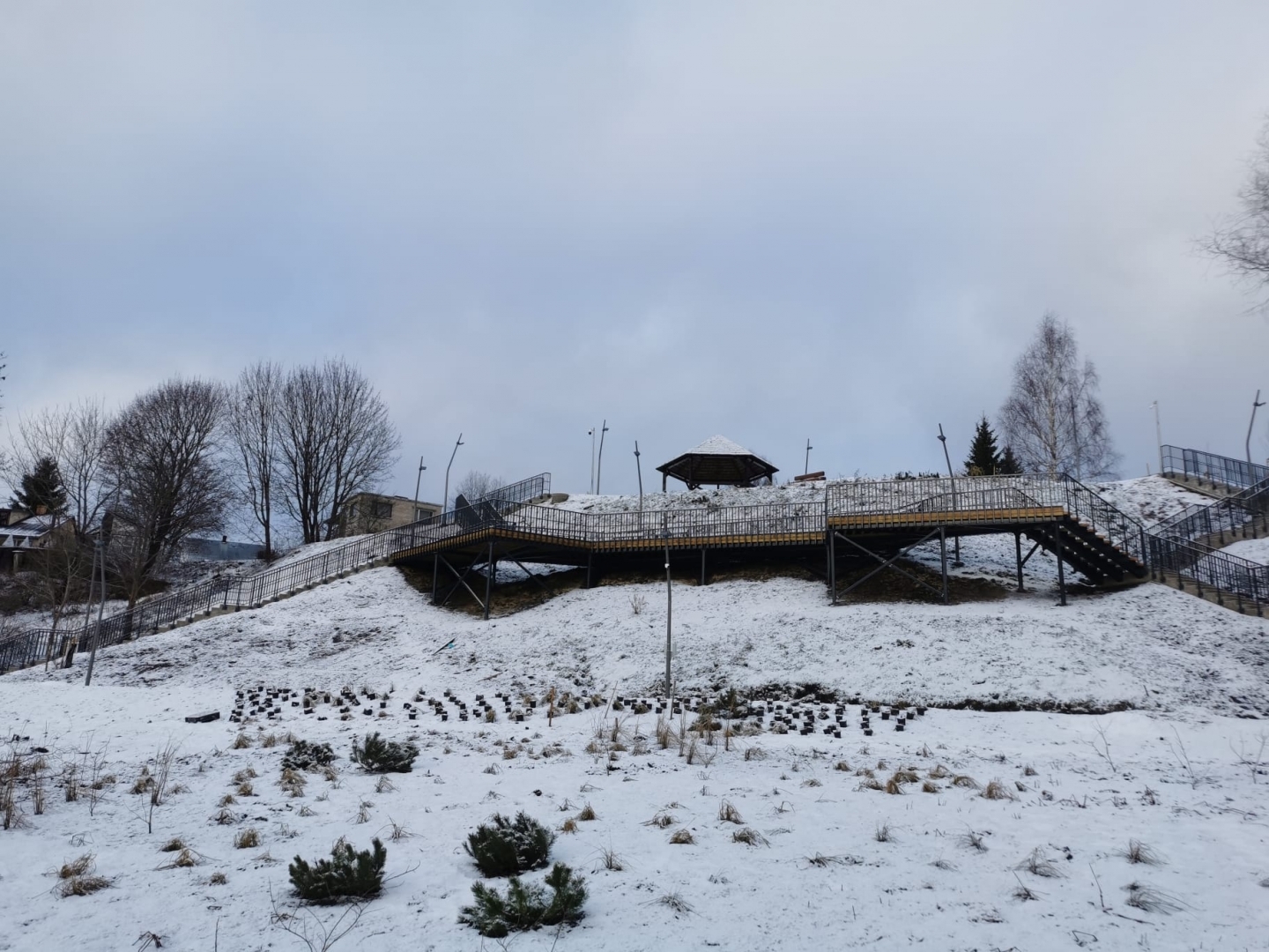 Noslēgušies būvniecības darbi Valgas-Valkas dvīņu pilsētu kopējās atpūtas zonā (T.Simtiņš)