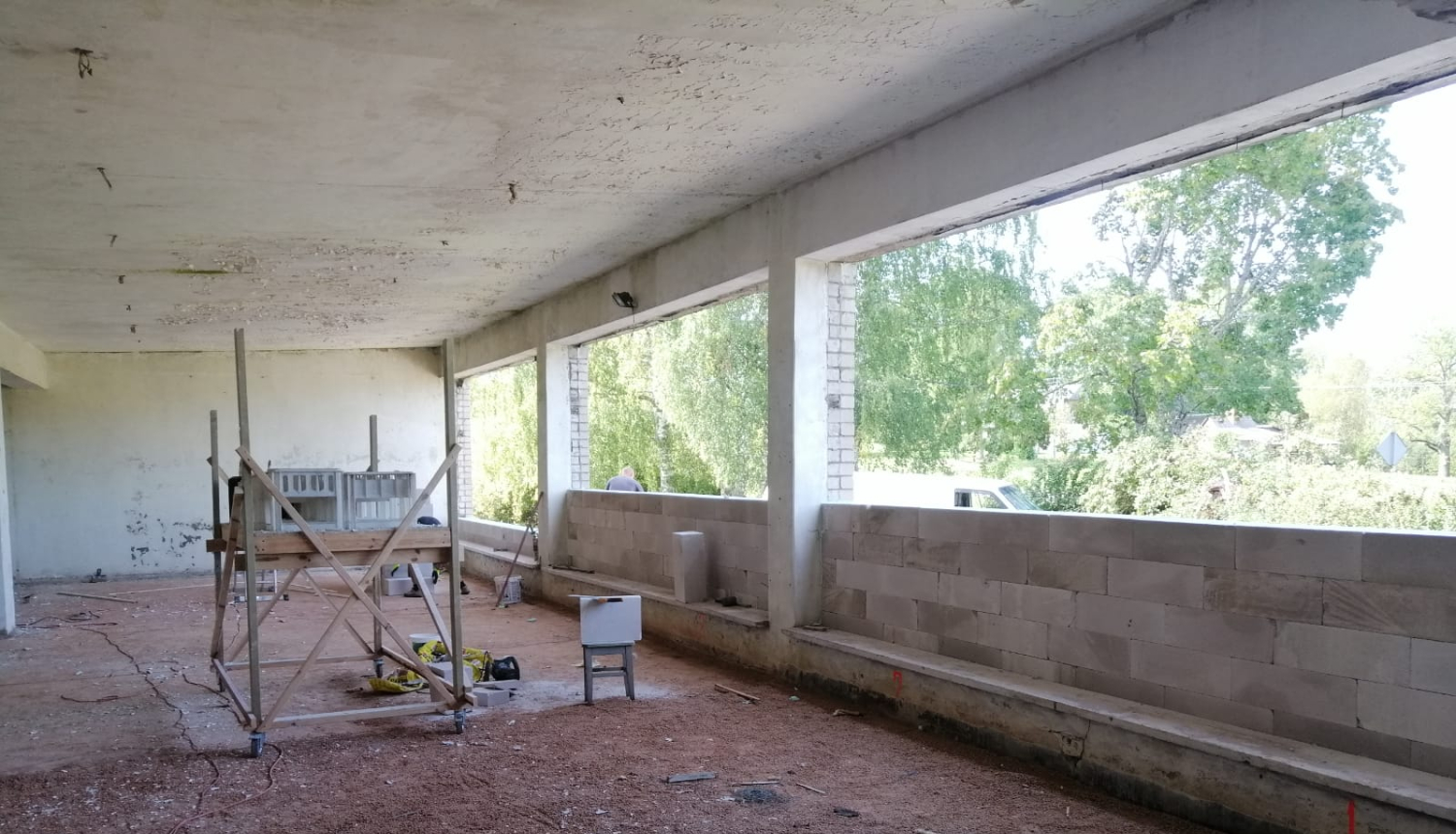 Ir uzsākti būvniecības darbi projektam “Petanka sporta centra labiekārtošana Ērģemes pagastā”