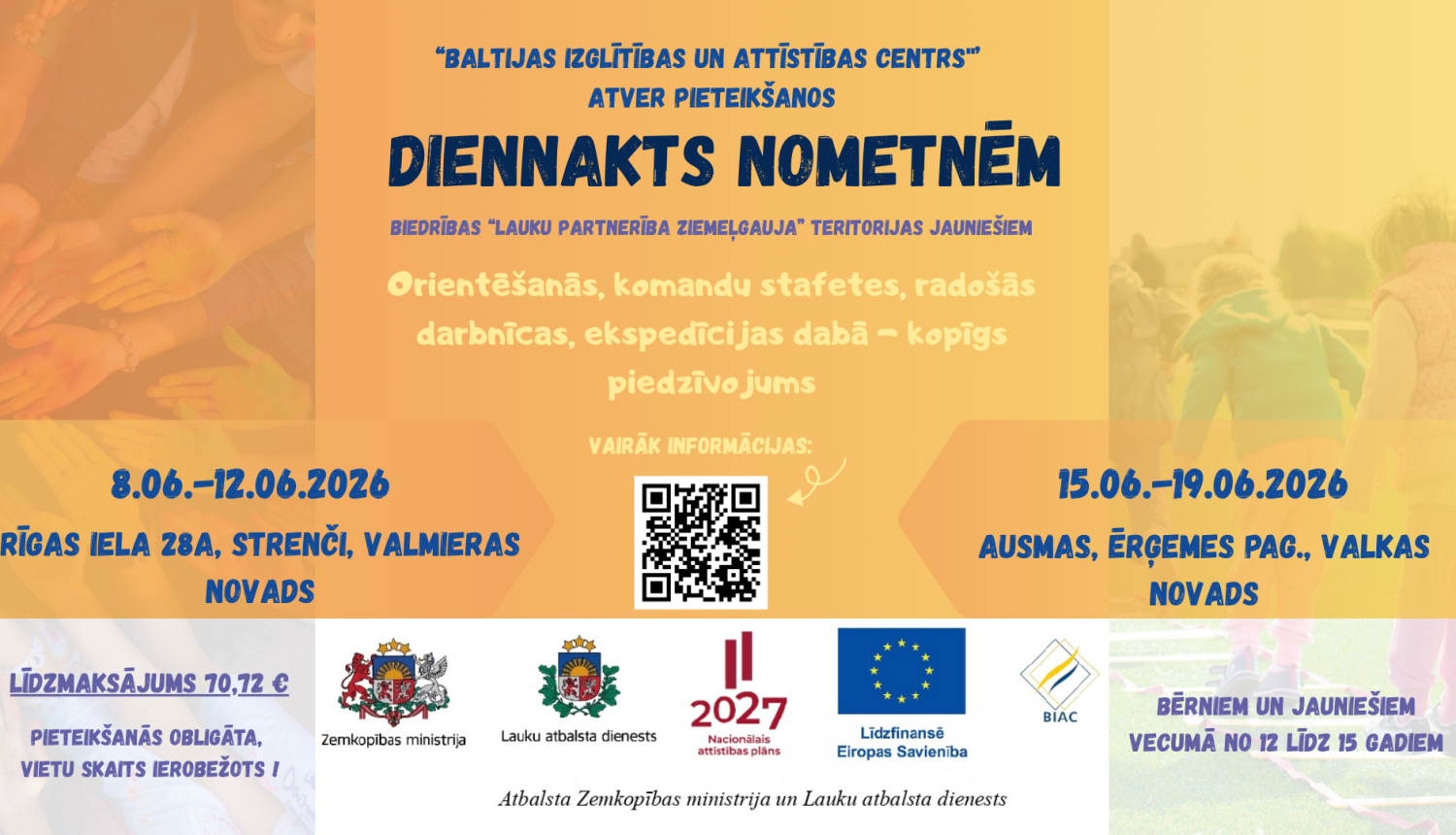 Diennakts nometne bērniem