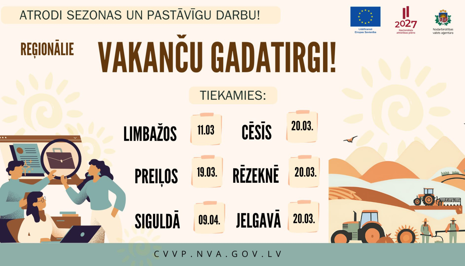 Vakanču gadatirgu vietas un laiki