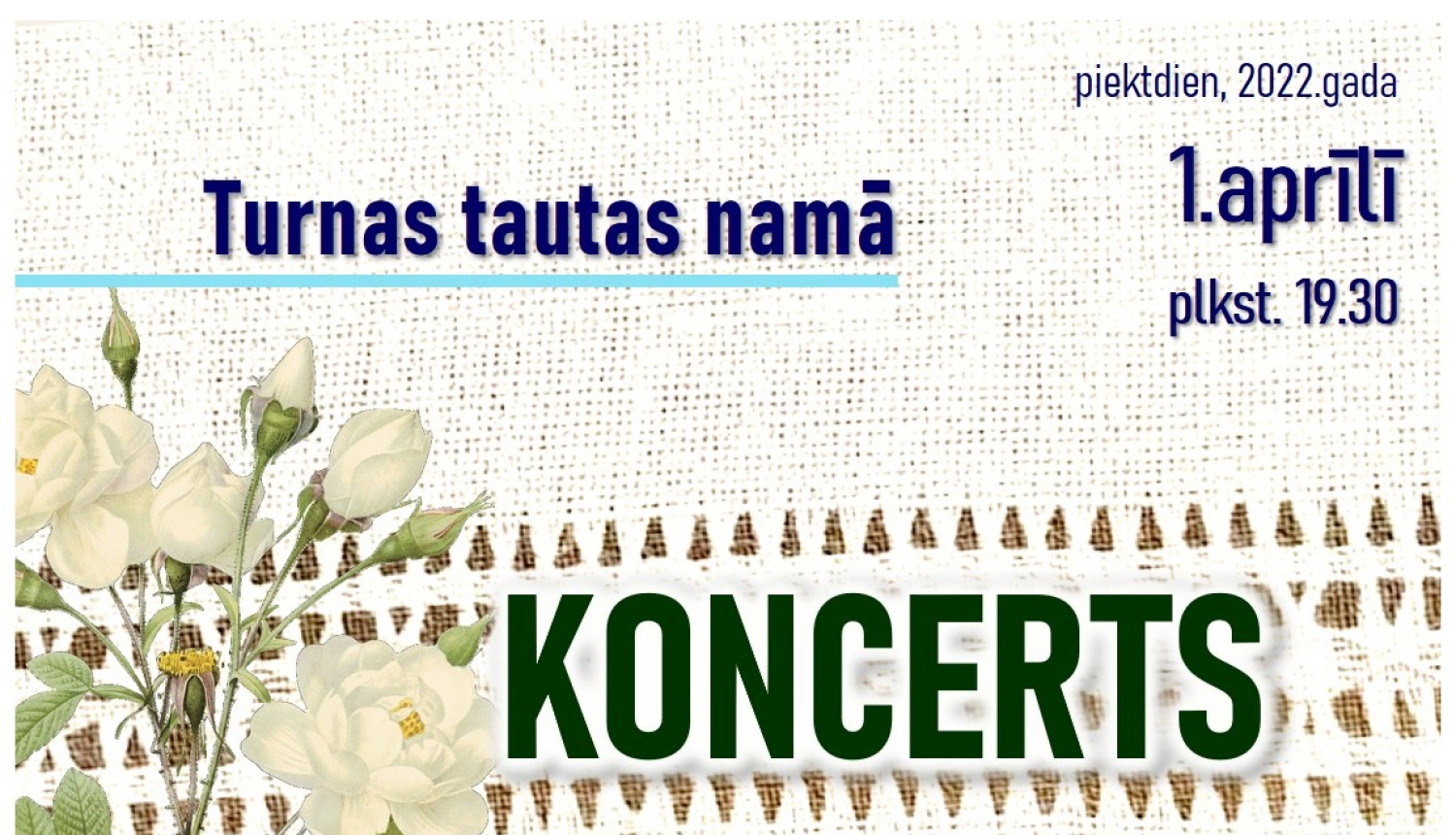 1. aprīlī Turnas tautas namā skanēs koncerts “Pa nopietnam nenopietnā dienā”