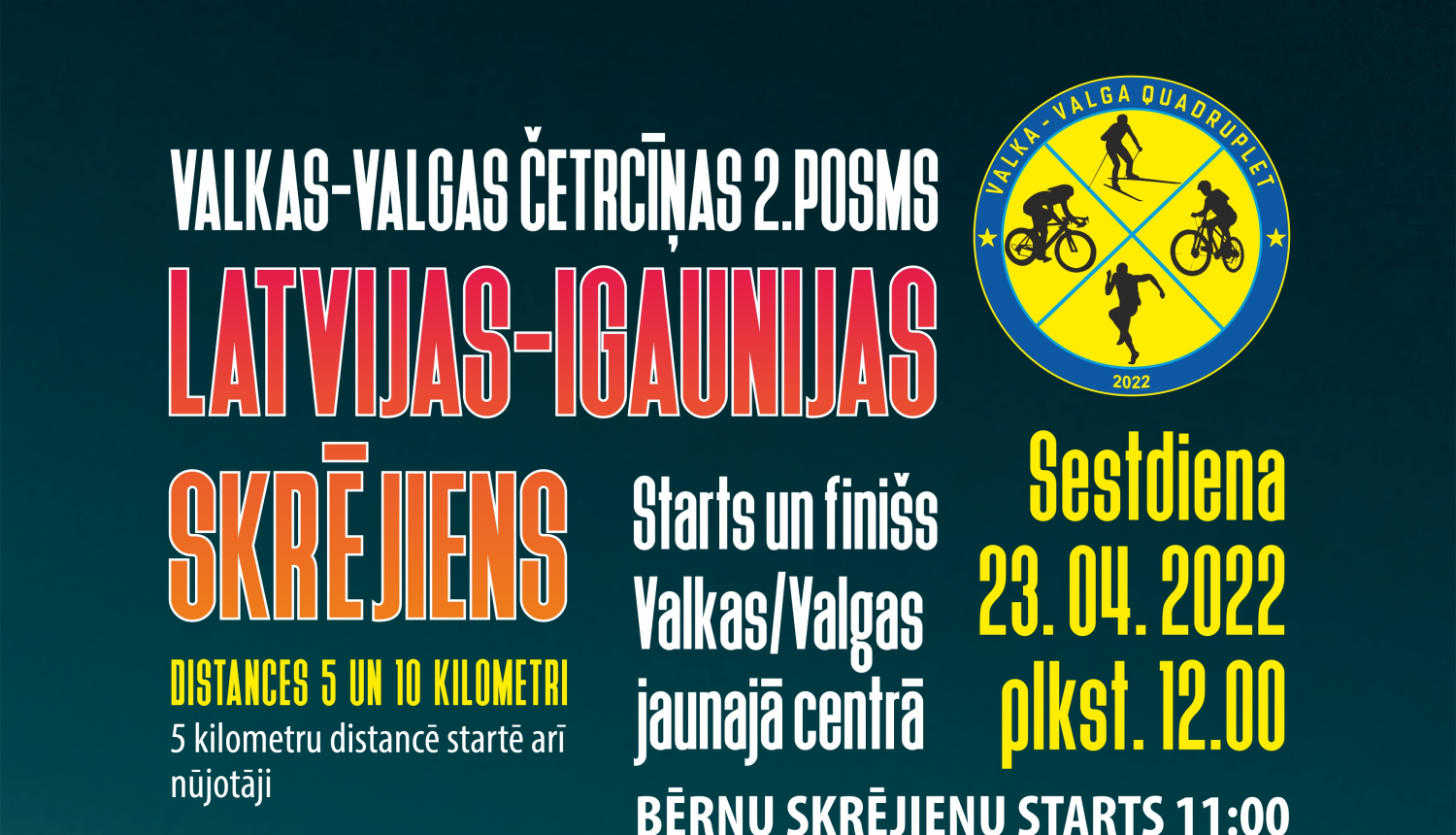 Valkas-Valgas četrcīņas 2.posma sacensības – Latvijas-Igaunijas skrējiens