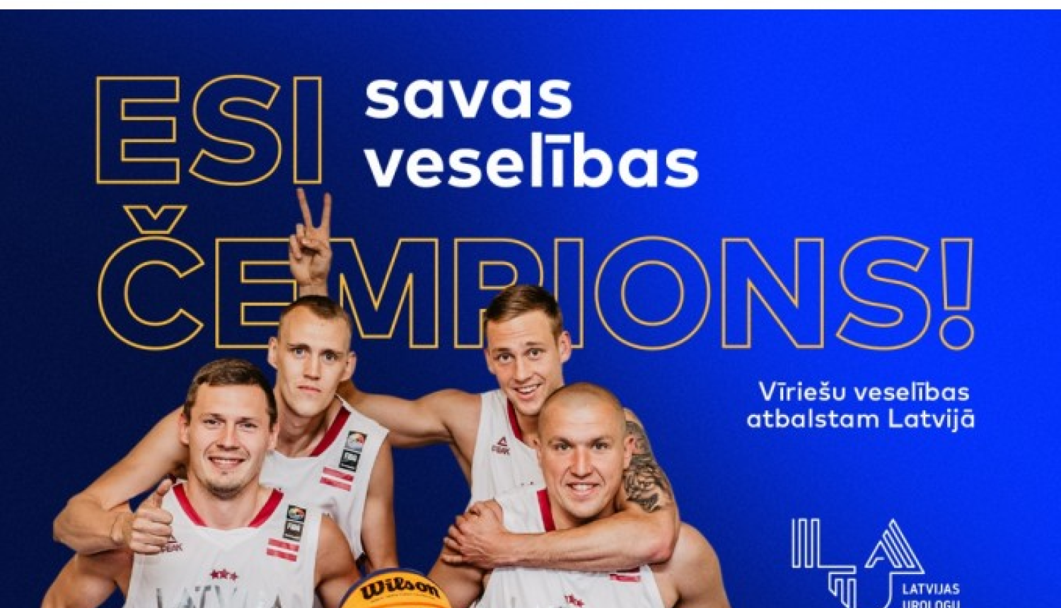 Urologi un 3×3 basketbolisti aicina – esi savas veselības čempions!