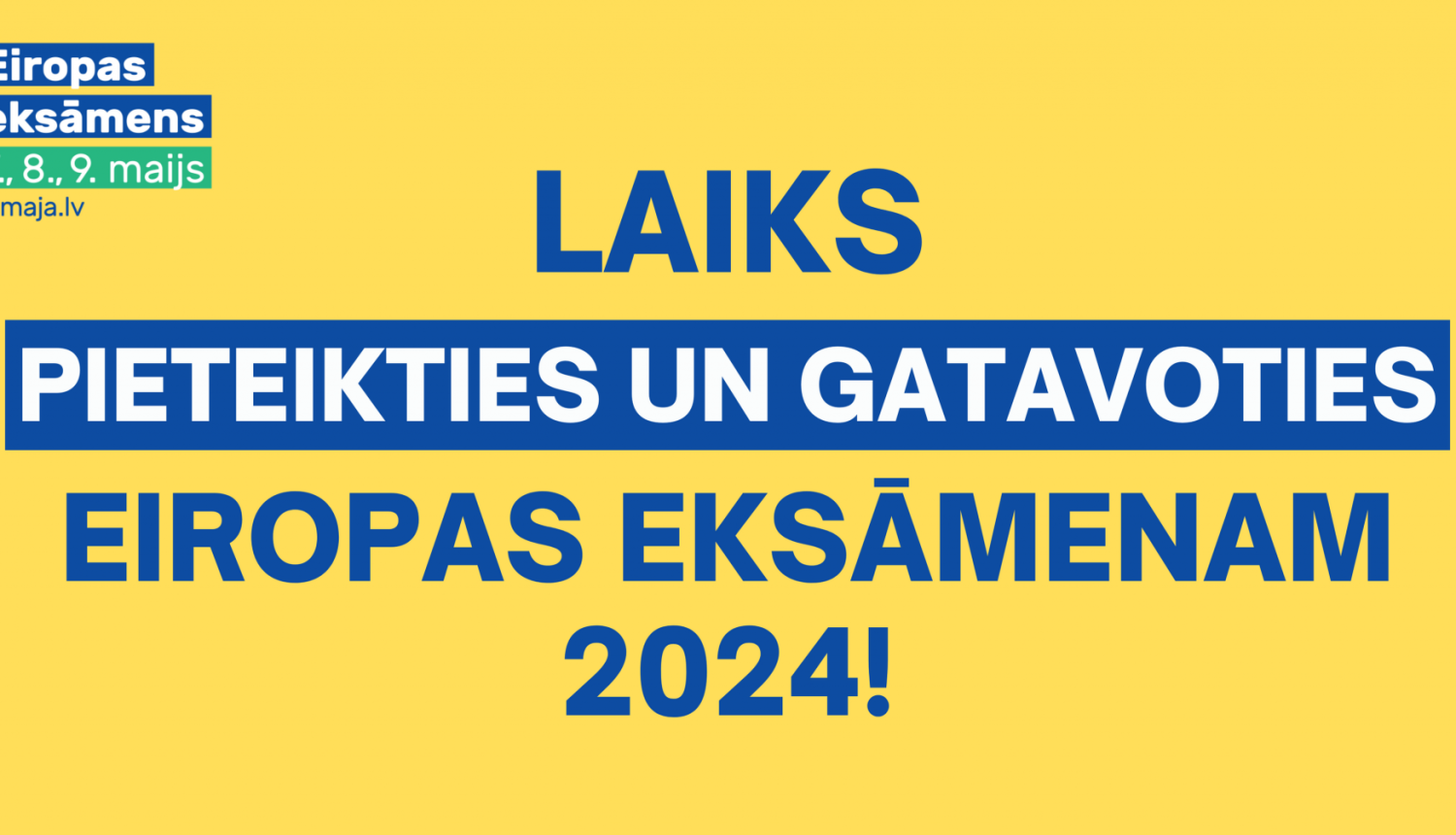 Dzeltens baneris ar ziliem burtiem