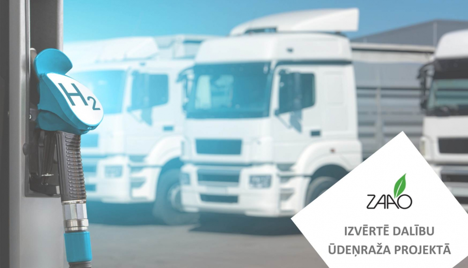 Ūdeņraža uzpildes sūknis un kravas automašīnas