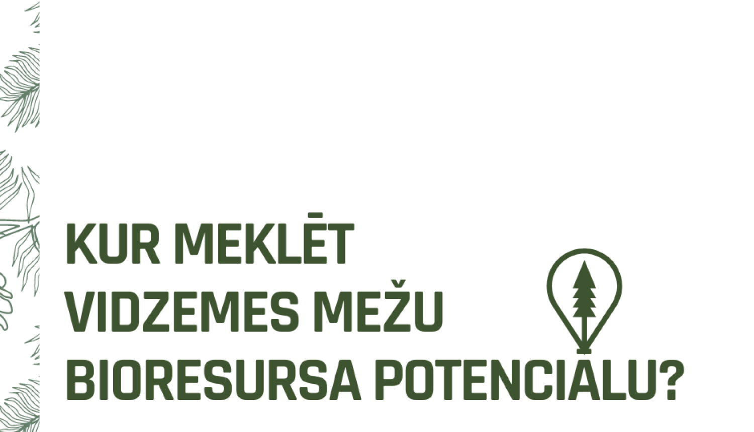 Uzraksts "Kur meklēt Vidzemes mežu bioresursu poteniālu"