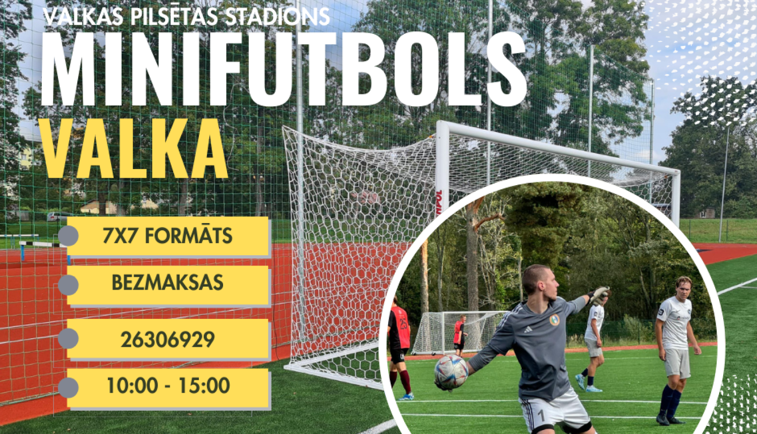 Futbolists pie futbola vārtiem