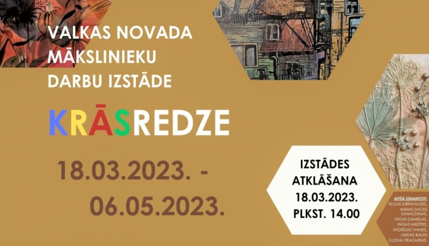 Valkas novada mākslinieku darbu izstāde "Krāsredze"