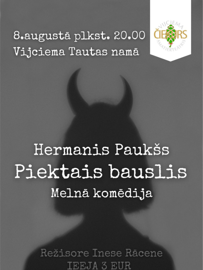 Sievietes ēnains siluets ar ragiem uz pelēka fona