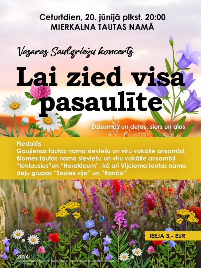 Puķu lauks saulrietā