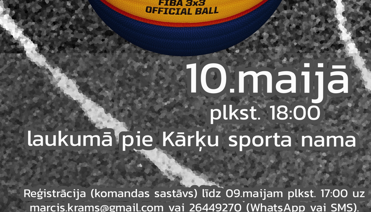 Ērģemes un Kārķu pagastos norisināsies ielu basketbola (3 pret 3) turnīri