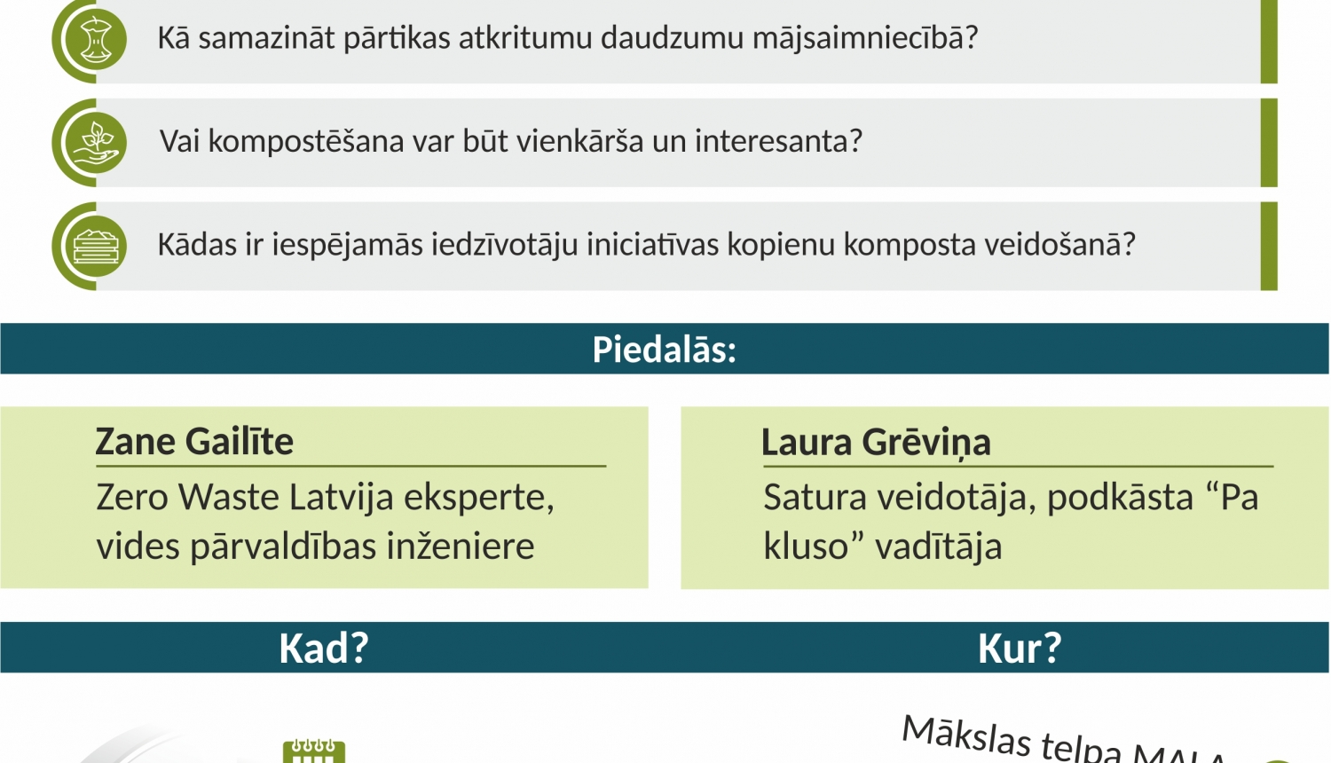 Cēsīs norisināsies seminārs/diskusija “Bioloģiski noārdāmo atkritumu šķirošanas un kompostēšanas iespējas un risinājumi mājsaimniecībās”