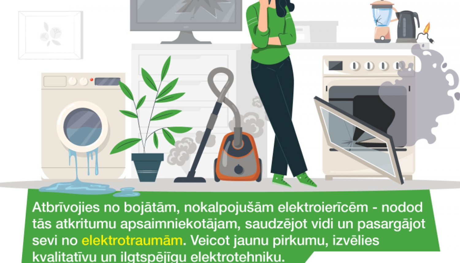 Akcijā “EKO ZVANS” aicina bez maksas nodot nolietotu elektrotehniku, vērš uzmanību uz elektrodrošību un produktu ilgtspējas svarīgumu