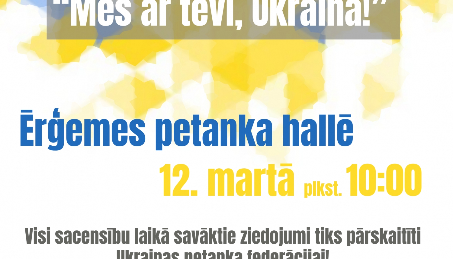 Ērģemē organizē labdarības petanka turnīru "Mēs ar tevi, Ukraina!"