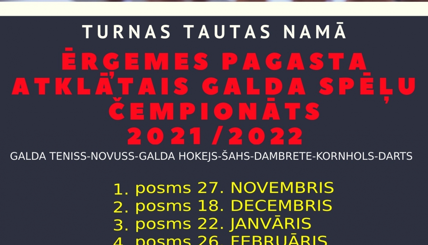 Startēs Ērģemes pagasta atklātais galda spēļu čempionāts